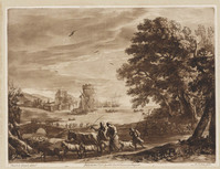 KG 16311
<br/>
Classicistisch landschap met herders
<br/>
<em>Earlom, Richard (1742/43-1822)</em>